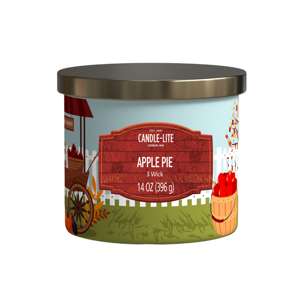 Apple Pie 3-wick 14oz Jar Candle Product Image 1