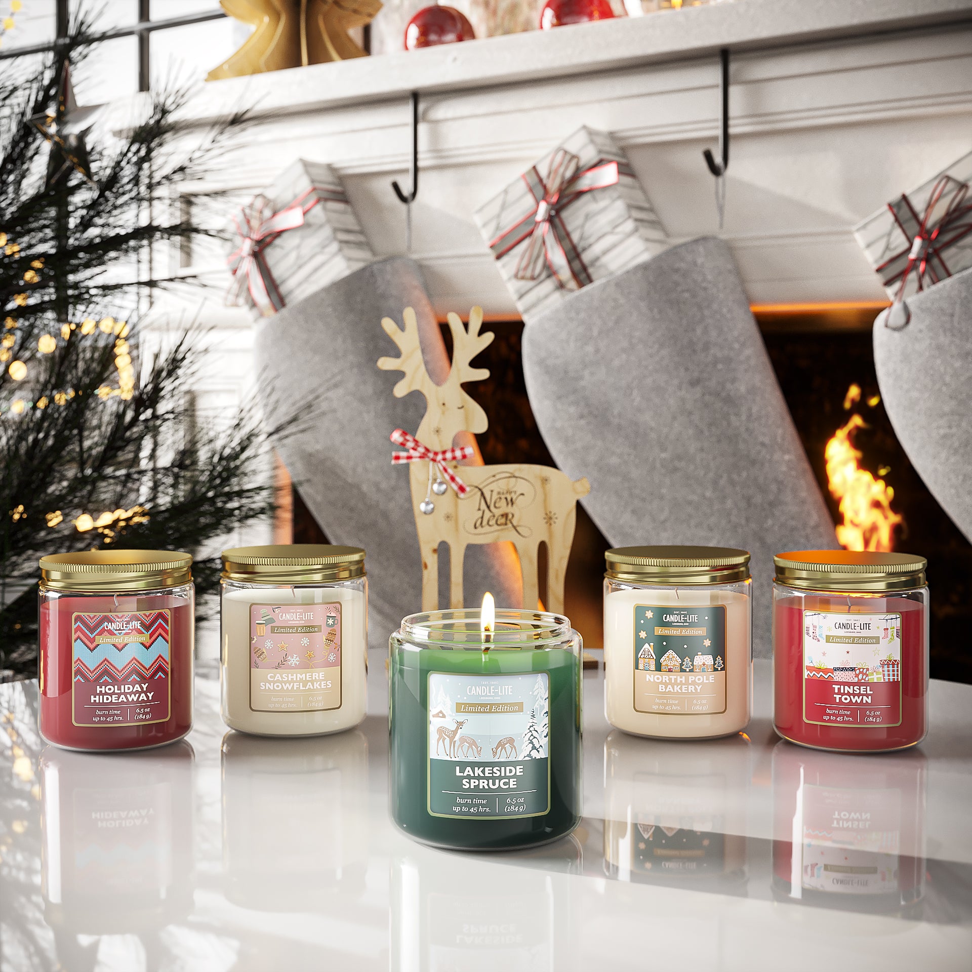 Snowflakes offers and cashmere candles