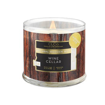 Christmas scented candle with wooden wick - Balsam Teak Candle-lite