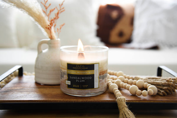 Sandalwood | Wood Wick Candle with Natural Coconut Wax Standard 8 oz
